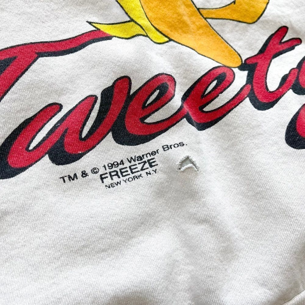 Vtg 1994 Looney Tunes Tweety Bird All Over Print Sweatshirt, Tultex AOP, Freeze - Picture 7 of 9